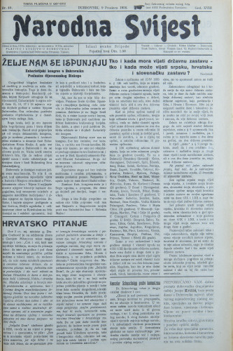 Narodna svijest, 1936/49