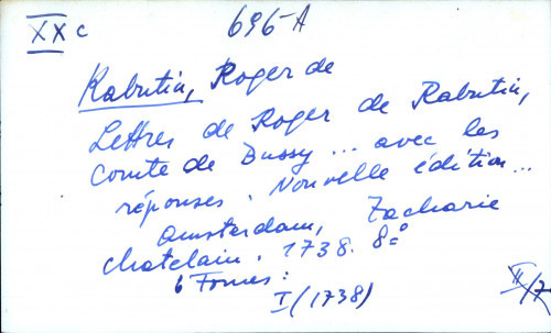 Lettres de Roger de Rabutin, comte de Bussy ... avec les reponses