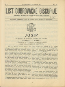 List Dubrovačke biskupije 1919/11
