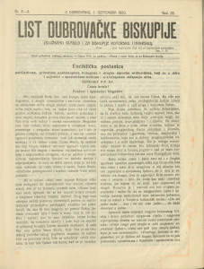 List Dubrovačke biskupije 1920/8-9