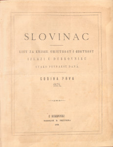 Slovinac 1878/1-16 naslovna