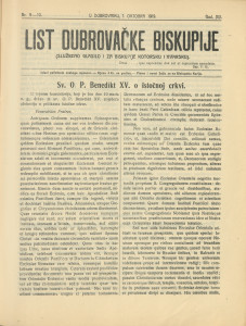 List Dubrovačke biskupije 1919/9-10