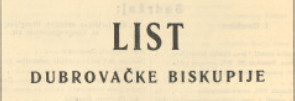 List Dubrovačke biskupije