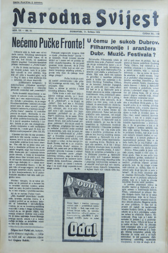 Narodna svijest, 1938/19