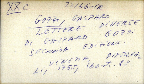 Lettere diverse di Gasparo Gozzi