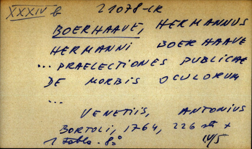 Hermanni Boerhaave ... Praelectiones publicae de morbis oculorum