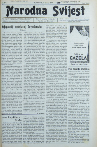 Narodna svijest, 1936/26