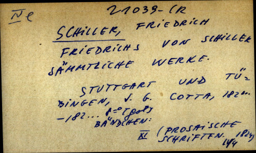 Friederichs von Schiller sammtliche werke.