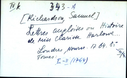 Lettres agloises ou Histoire de Miss Clarisse Harlove ...