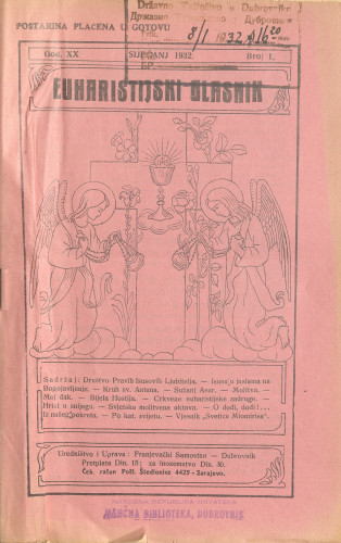 Euharistijski glasnik/1-1932
