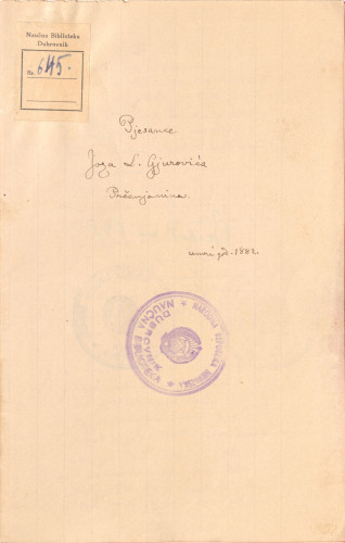 Pjesance / Joza L. Gjurovića Prčanjanina