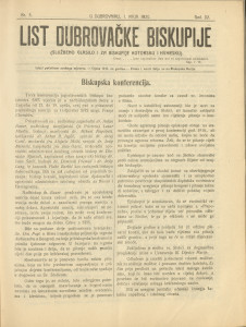 List Dubrovačke biskupije 1920/5