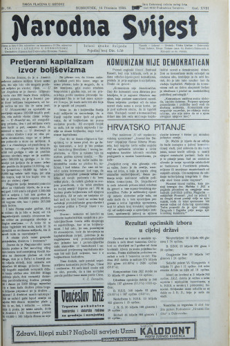 Narodna svijest, 1936/50