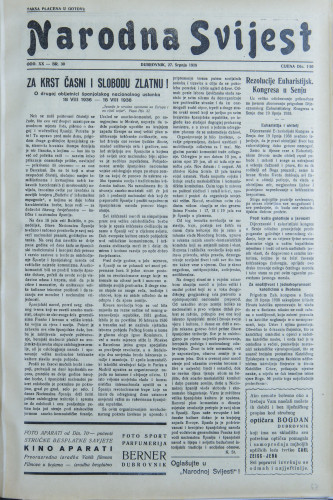 Narodna svijest, 1938/30