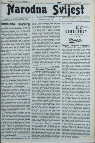 Narodna svijest, 1934/16
