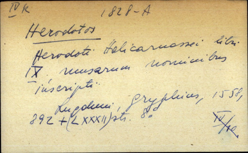 Herodoti Helicaruanei libri IX. musarum nominibus inscripti
