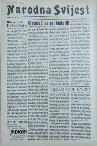 Narodna svijest, 1939/46