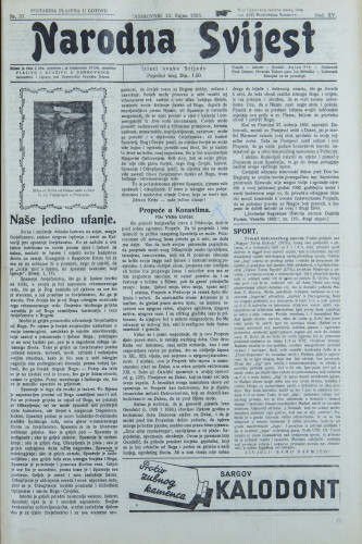 Narodna svijest, 1933/37