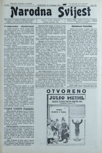 Narodna svijest, 1933/48