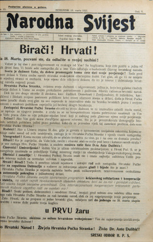 Narodna svijest, 1923/13