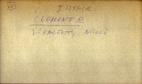 Clemente XII - uputnica