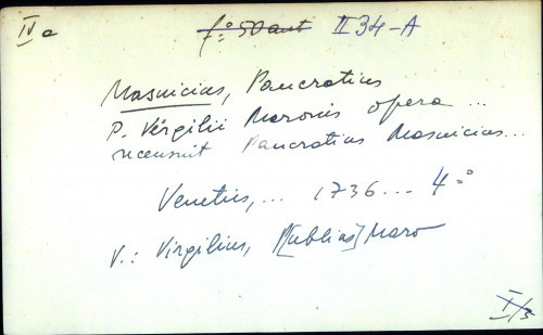 P. Vergilii Maronis opera ..recensuit Pancratius Masvicius