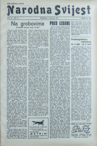 Narodna svijest, 1938/44