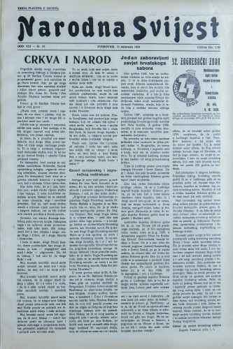 Narodna svijest, 1939/33