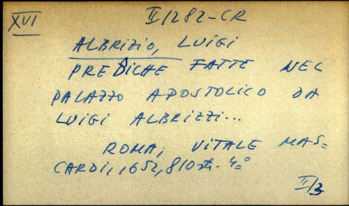 Prediche fatte nel palazzo apostolico da Luigi Albrizzi