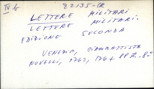 Lettere militari