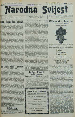 Narodna svijest, 1931/30