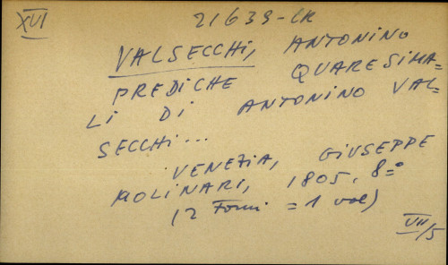 Prediche quaresimali di Antonino Valsecchi...