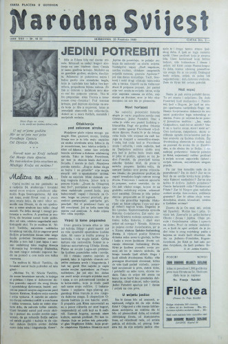 Narodna svijest, 1940/50- 52